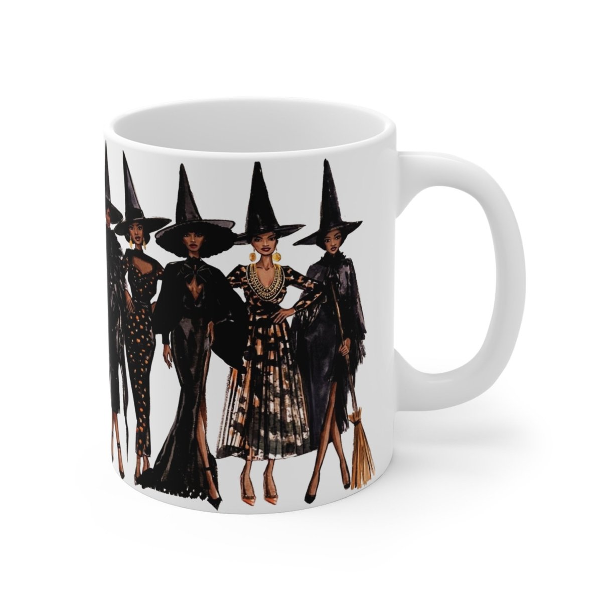 Witches Fashion illustration Mug - Afrocentric Art by The Trini Gee