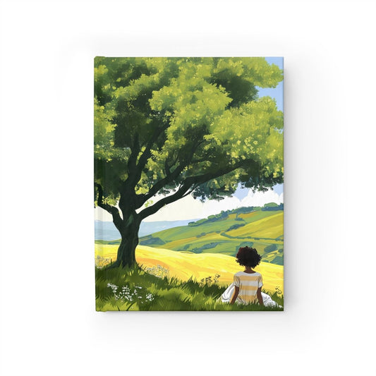 Woman in Field Journal - Afrocentric Art by The Trini Gee