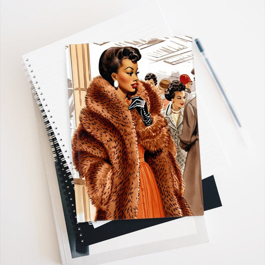 Woman in Fur Journal - Afrocentric Art by The Trini Gee