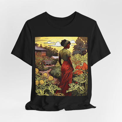 Woman in Garden Shirt - Afrocentric Art by The Trini Gee