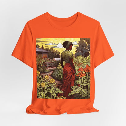 Woman in Garden Shirt - Afrocentric Art by The Trini Gee