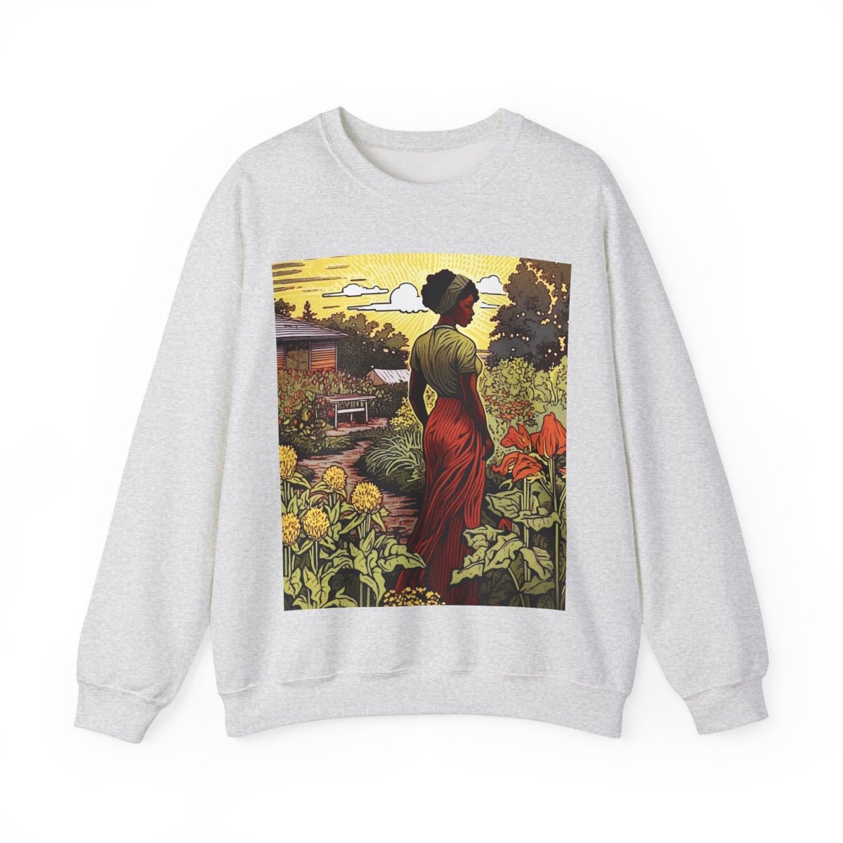 Woman in Garden Sweatshirt - The Trini Gee