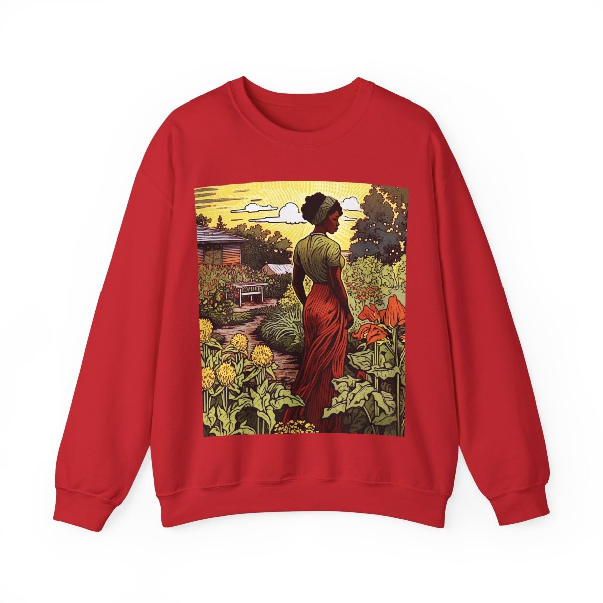 Woman in Garden Sweatshirt - The Trini Gee