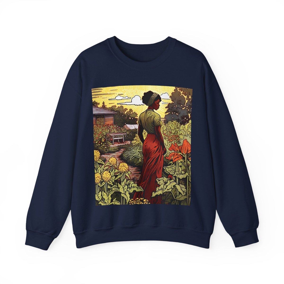 Woman in Garden Sweatshirt - The Trini Gee