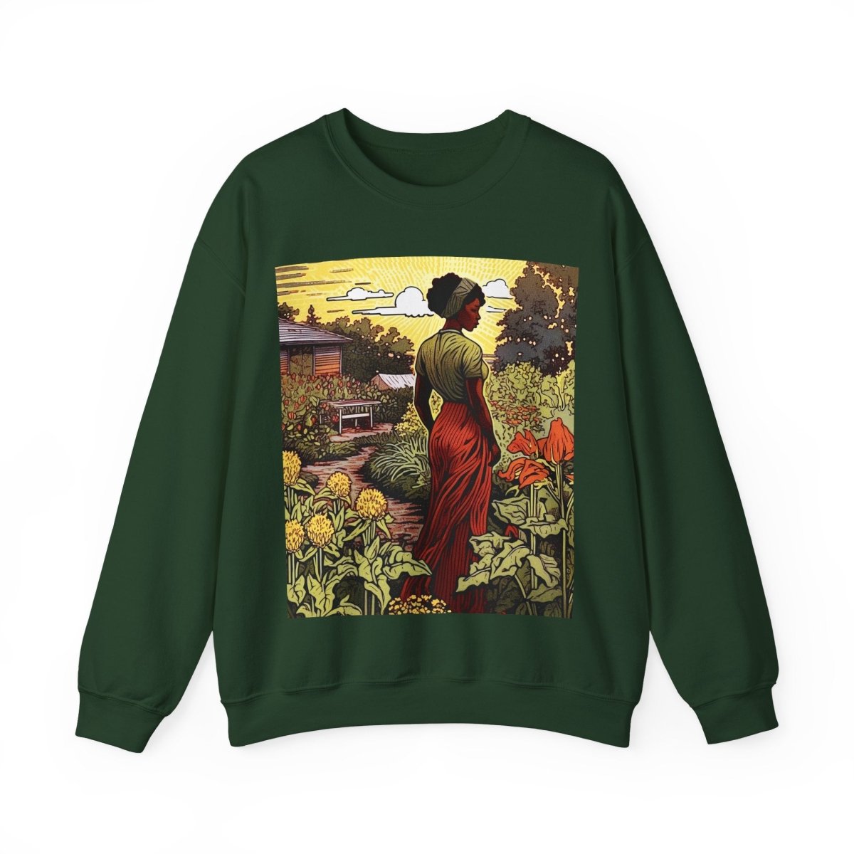 Woman in Garden Sweatshirt - The Trini Gee