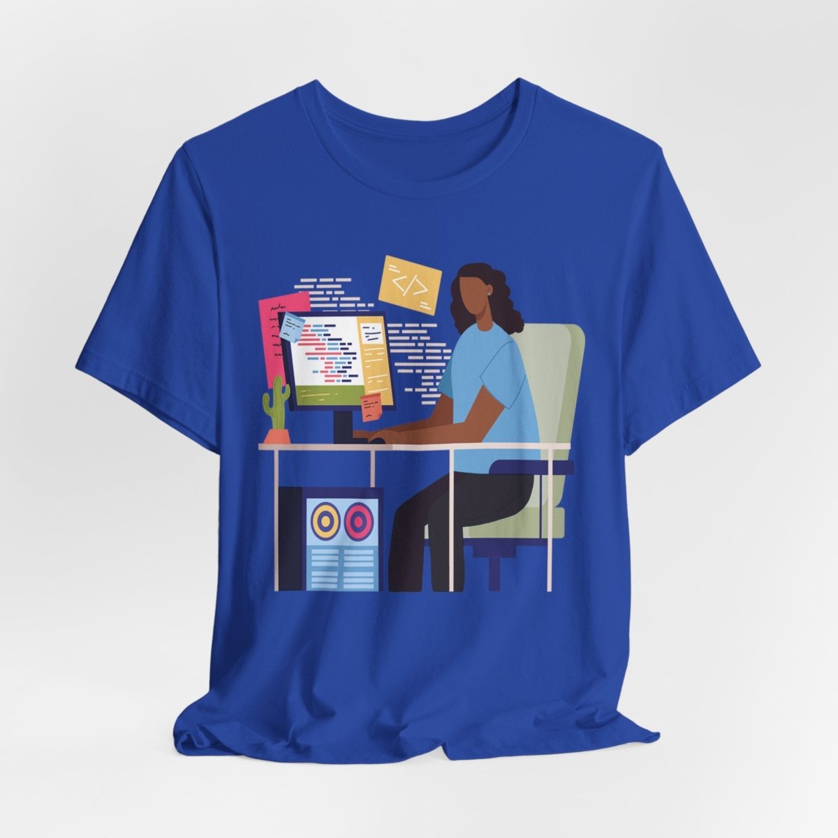 Woman in Tech Shirt - Afrocentric Art by The Trini Gee