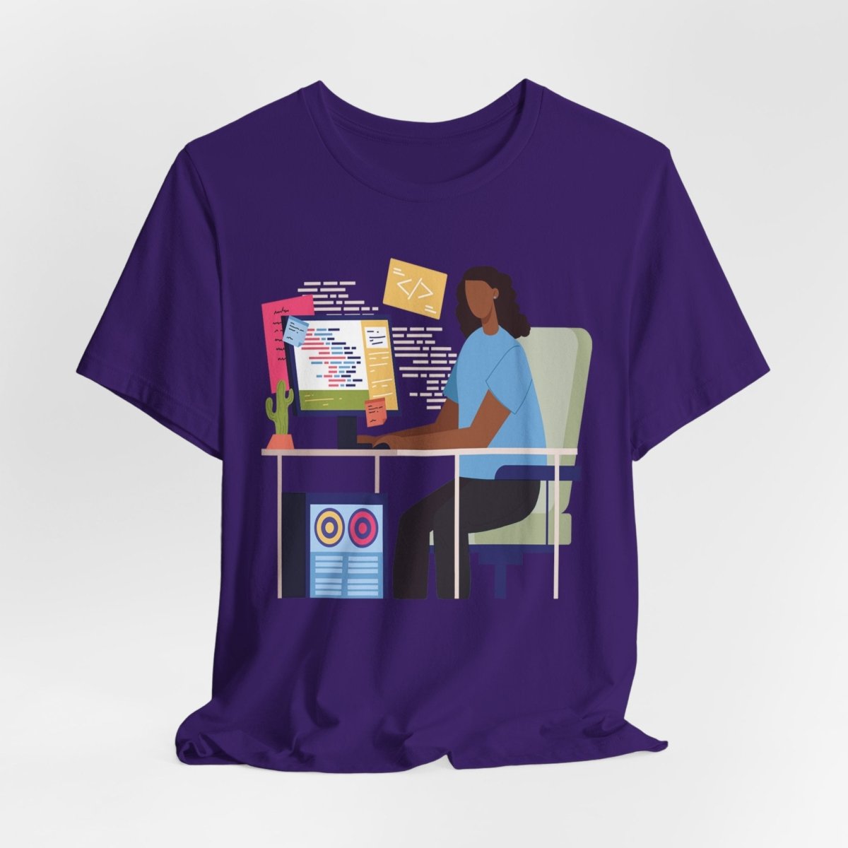 Woman in Tech Shirt - Afrocentric Art by The Trini Gee