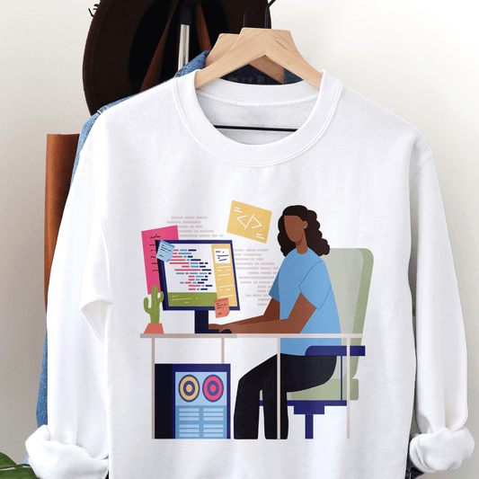 Woman in Tech Shirt - The Trini Gee