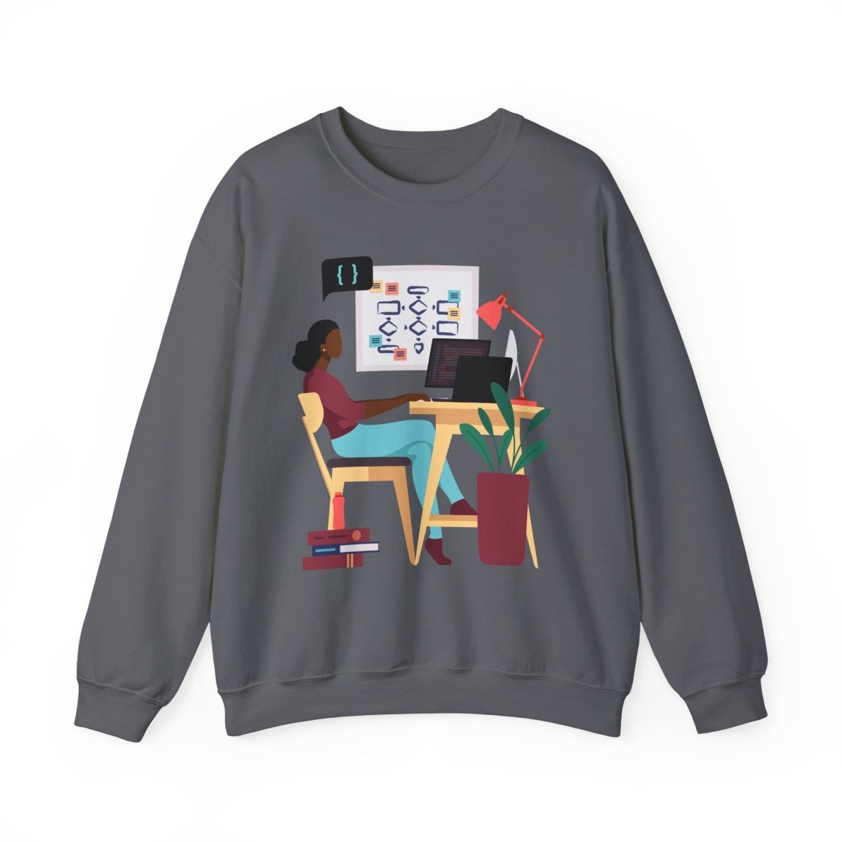 Woman in Tech Sweatshirt - Afrocentric Art by The Trini Gee