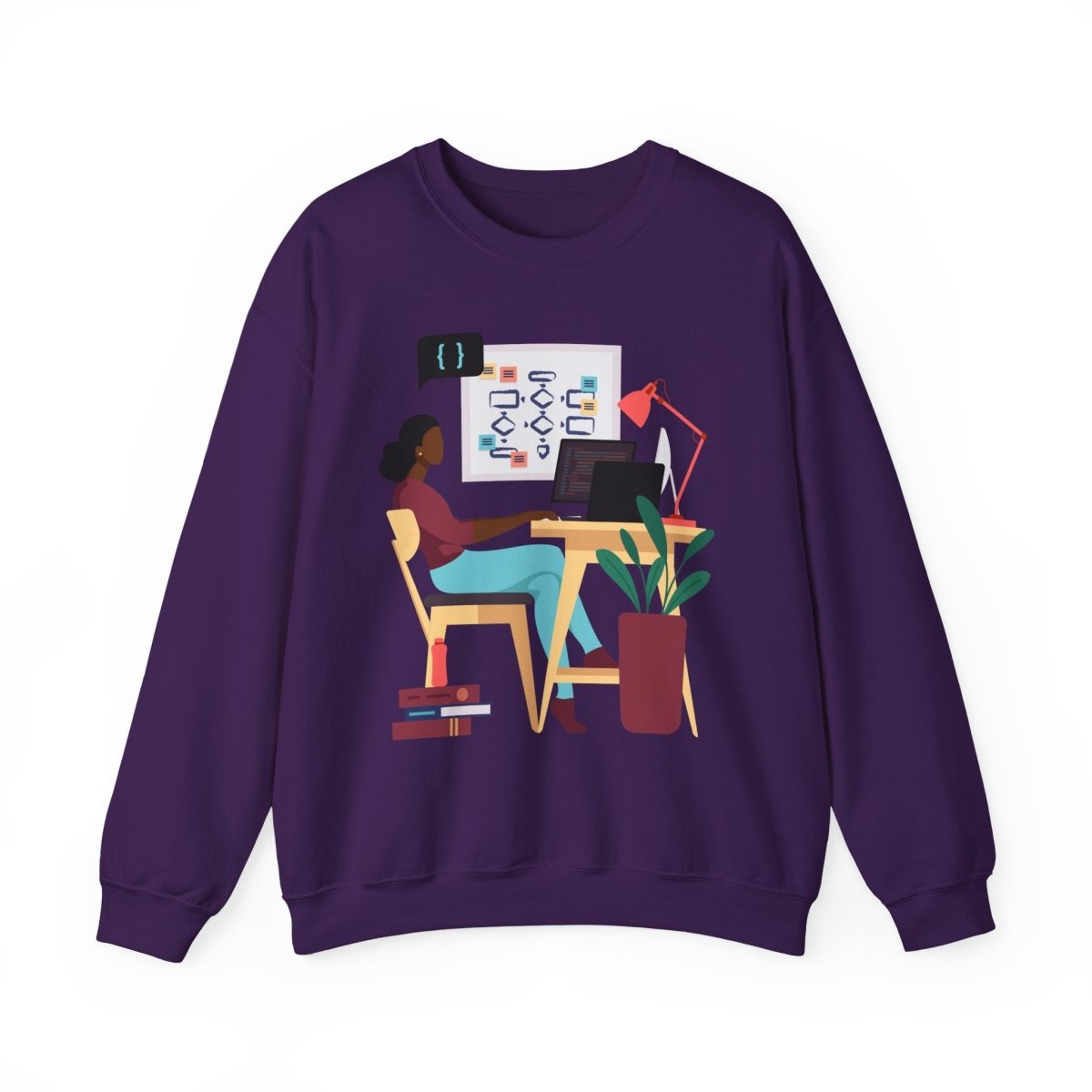Woman in Tech Sweatshirt - Afrocentric Art by The Trini Gee