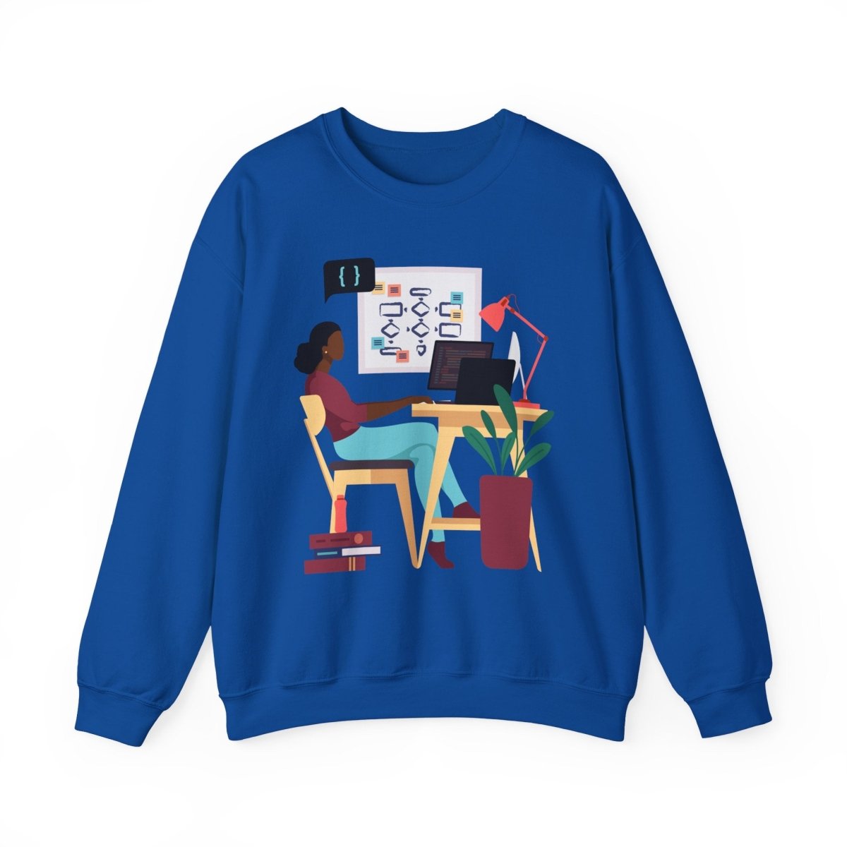 Woman in Tech Sweatshirt - Afrocentric Art by The Trini Gee