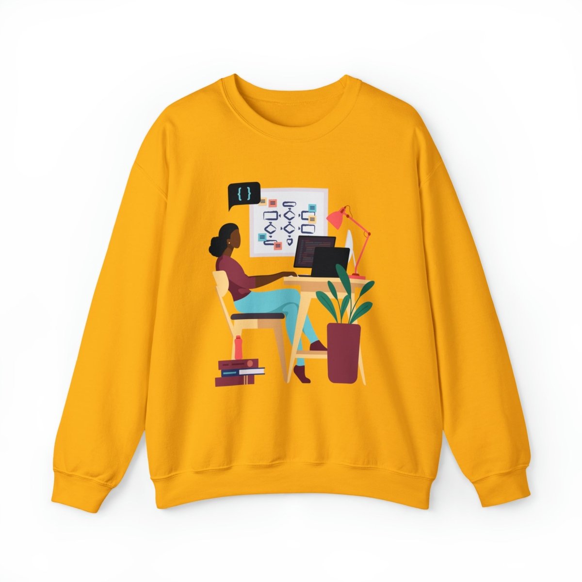 Woman in Tech Sweatshirt - Afrocentric Art by The Trini Gee