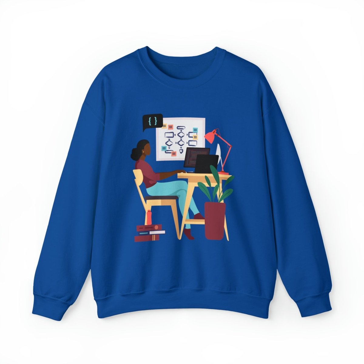 Woman in Tech Sweatshirt - Afrocentric Art by The Trini Gee
