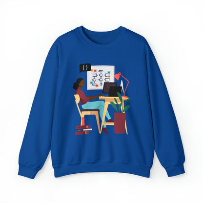 Woman in Tech Sweatshirt - Afrocentric Art by The Trini Gee