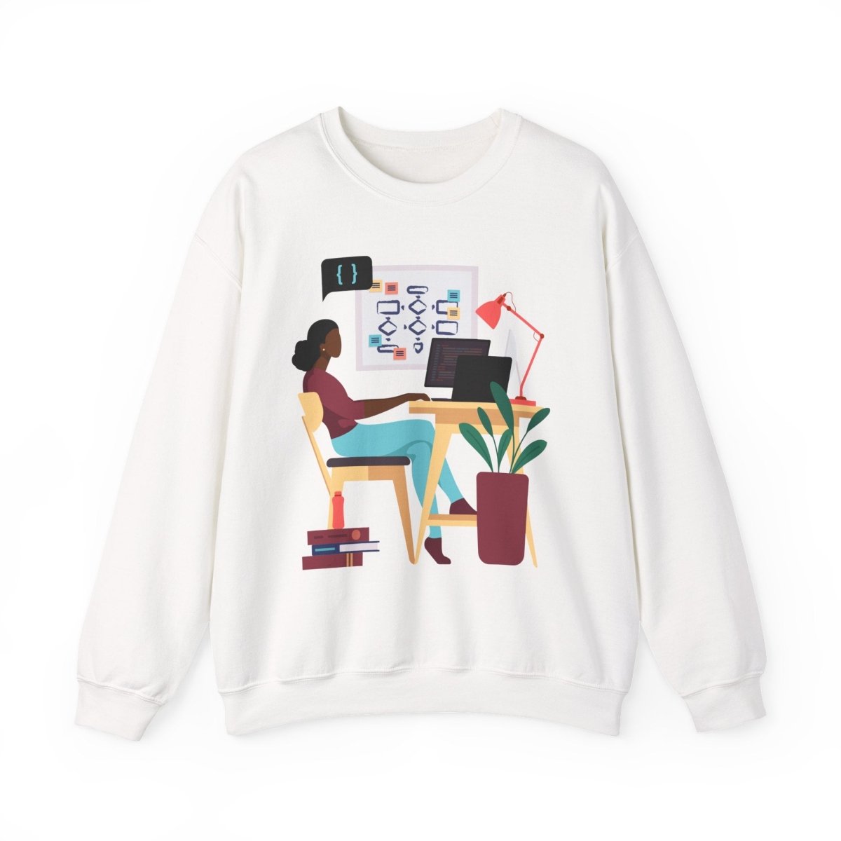 Woman in Tech Sweatshirt - Afrocentric Art by The Trini Gee