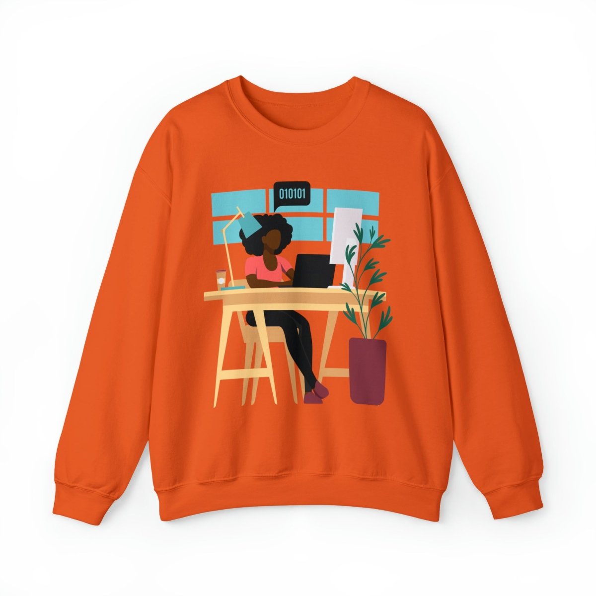 Woman in Tech Sweatshirt - Afrocentric Art by The Trini Gee