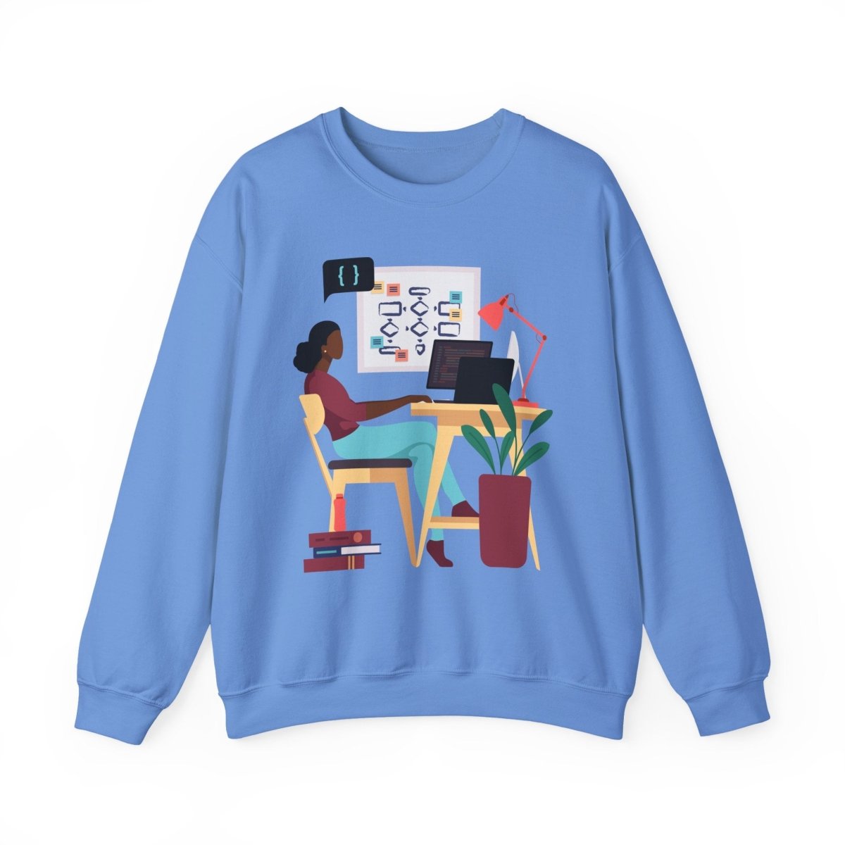 Woman in Tech Sweatshirt - Afrocentric Art by The Trini Gee