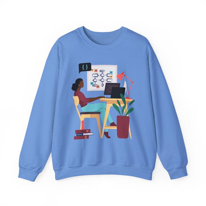 Woman in Tech Sweatshirt - Afrocentric Art by The Trini Gee