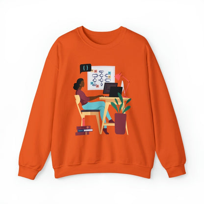 Woman in Tech Sweatshirt - Afrocentric Art by The Trini Gee