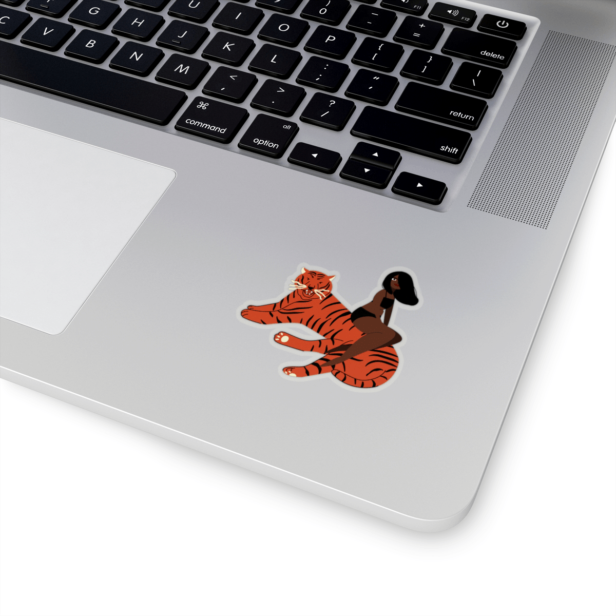 Woman on Tiger Sticker - The Trini Gee