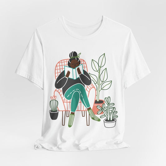 Woman Reading Shirt - The Trini Gee