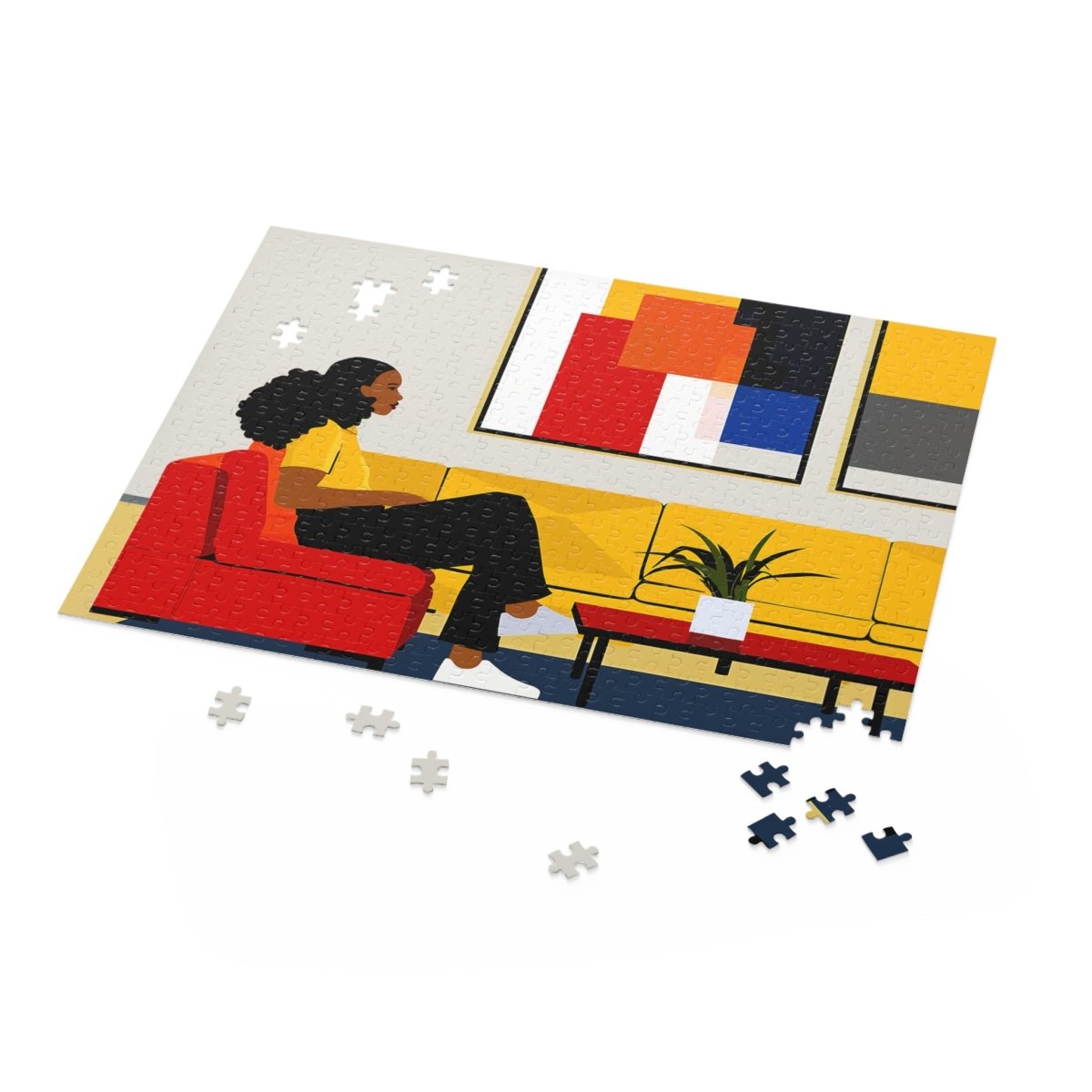 Woman with Art Puzzle - The Trini Gee