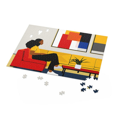 Woman with Art Puzzle - The Trini Gee