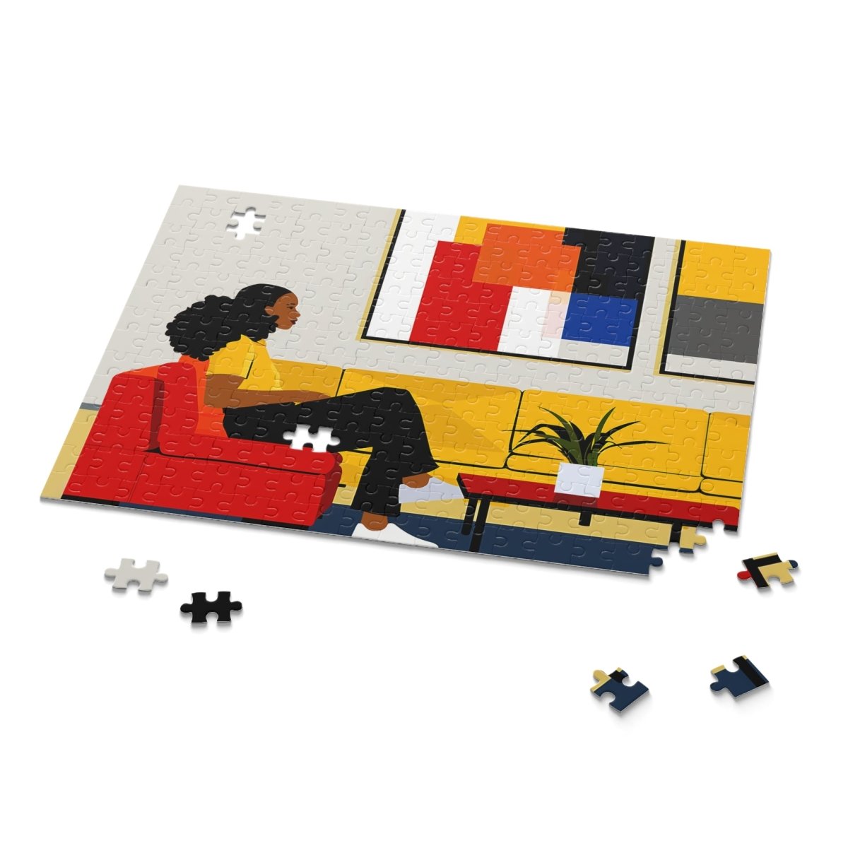 Woman with Art Puzzle - The Trini Gee