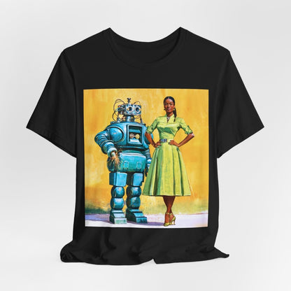 Woman with Bot T-Shirt - Afrocentric Art by The Trini Gee