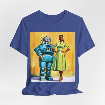 Woman with Bot T-Shirt - Afrocentric Art by The Trini Gee
