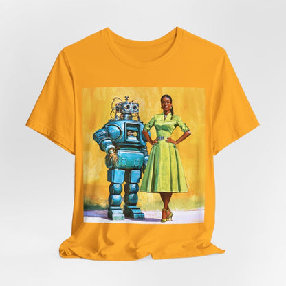 Woman with Bot T-Shirt - Afrocentric Art by The Trini Gee
