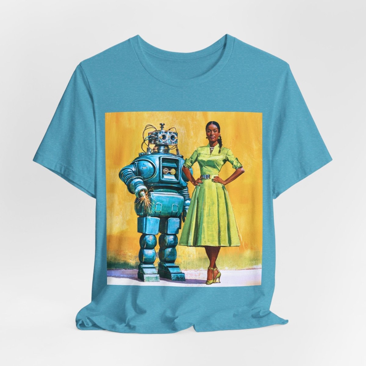 Woman with Bot T-Shirt - Afrocentric Art by The Trini Gee