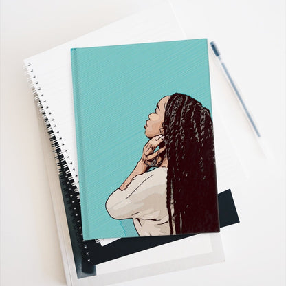 Woman with Braids Journal - Afrocentric Art by The Trini Gee