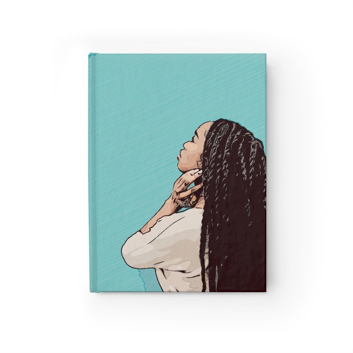 Woman with Braids Journal - Afrocentric Art by The Trini Gee
