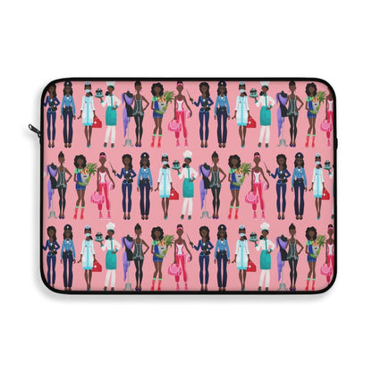 Women Careers Laptop Sleeve - Afrocentric Art by The Trini Gee