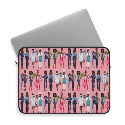 Women Careers Laptop Sleeve - Afrocentric Art by The Trini Gee