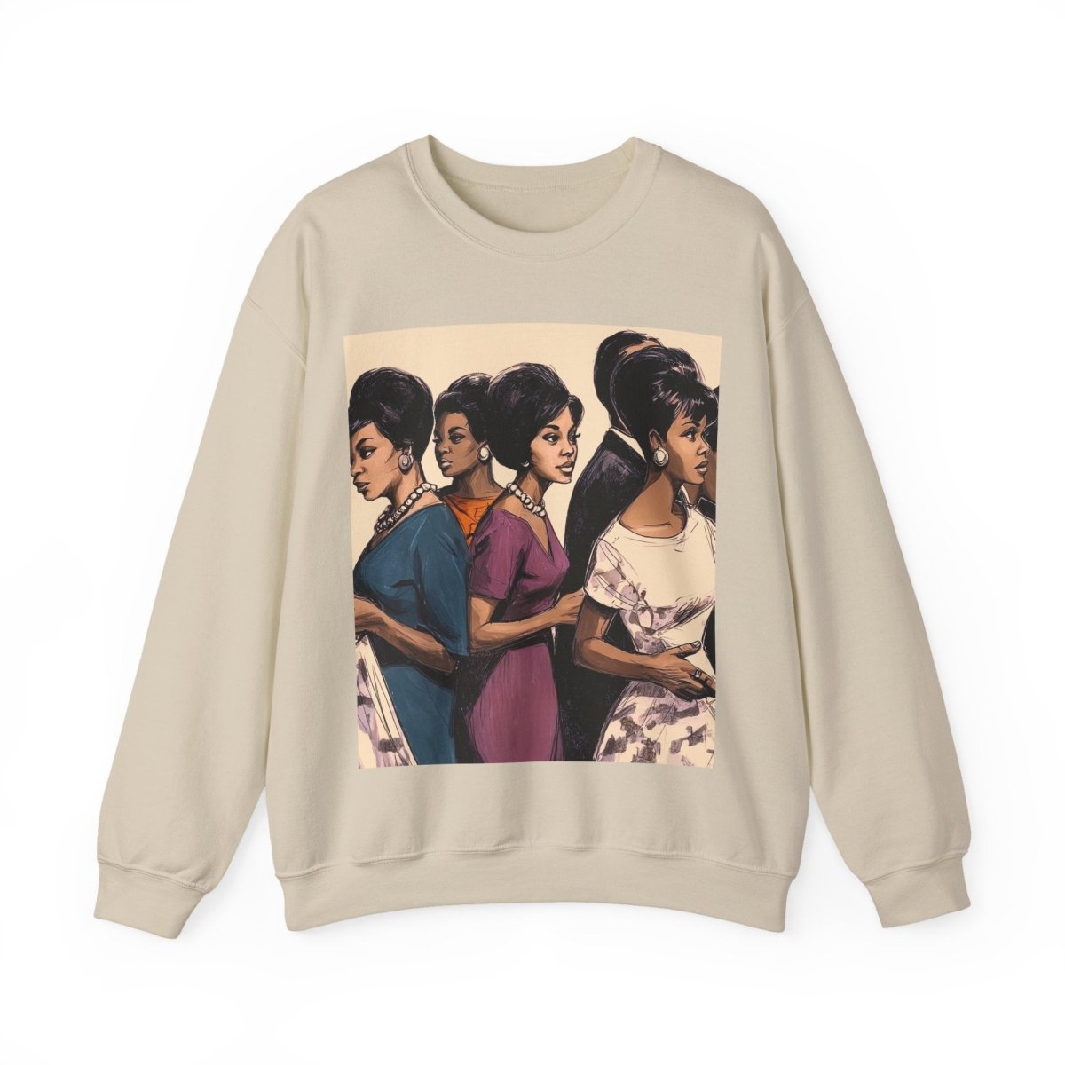 Women Enter Sweatshirt - Afrocentric Art by The Trini Gee