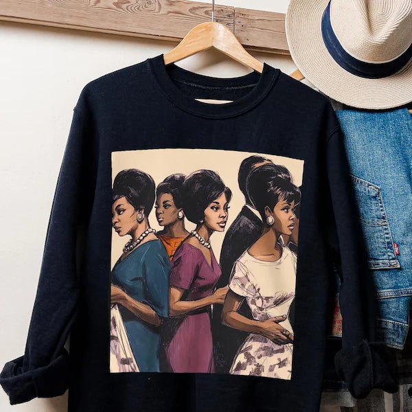 Women Enter Sweatshirt - Afrocentric Art by The Trini Gee