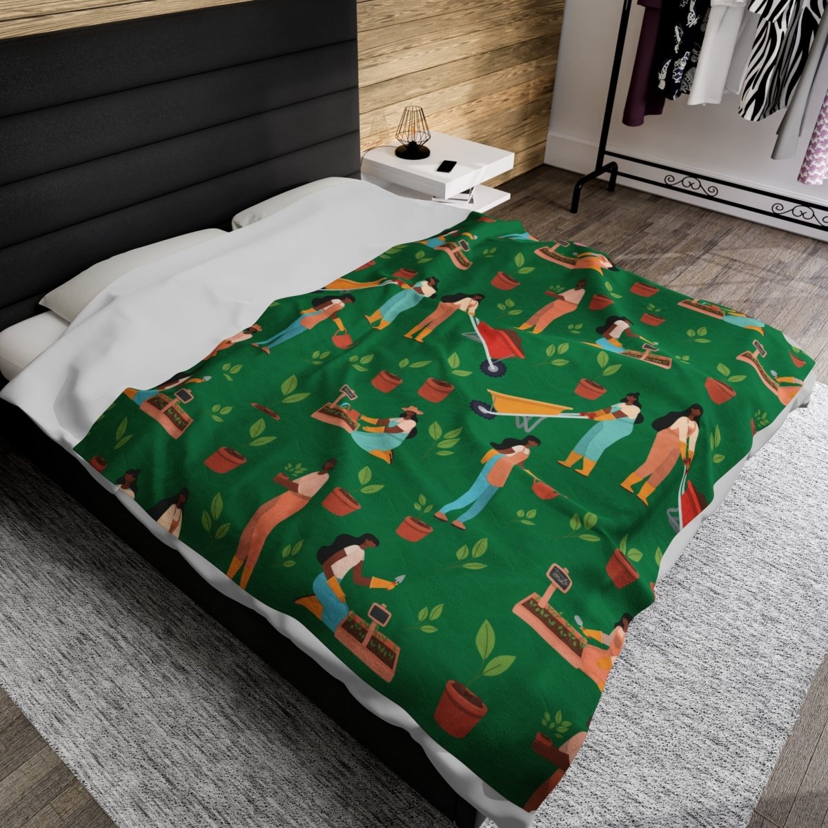 Women Garden Blanket - Afrocentric Art by The Trini Gee