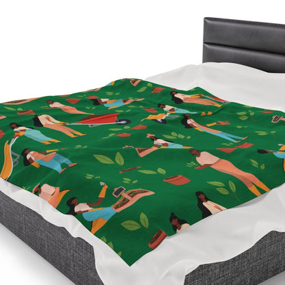 Women Garden Blanket - Afrocentric Art by The Trini Gee