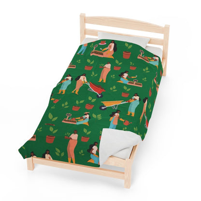 Women Garden Blanket - Afrocentric Art by The Trini Gee