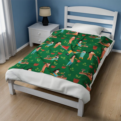 Women Garden Blanket - Afrocentric Art by The Trini Gee