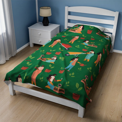 Women Garden Blanket - Afrocentric Art by The Trini Gee