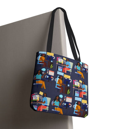 Women in Tech Tote Bag - Afrocentric Art by The Trini Gee