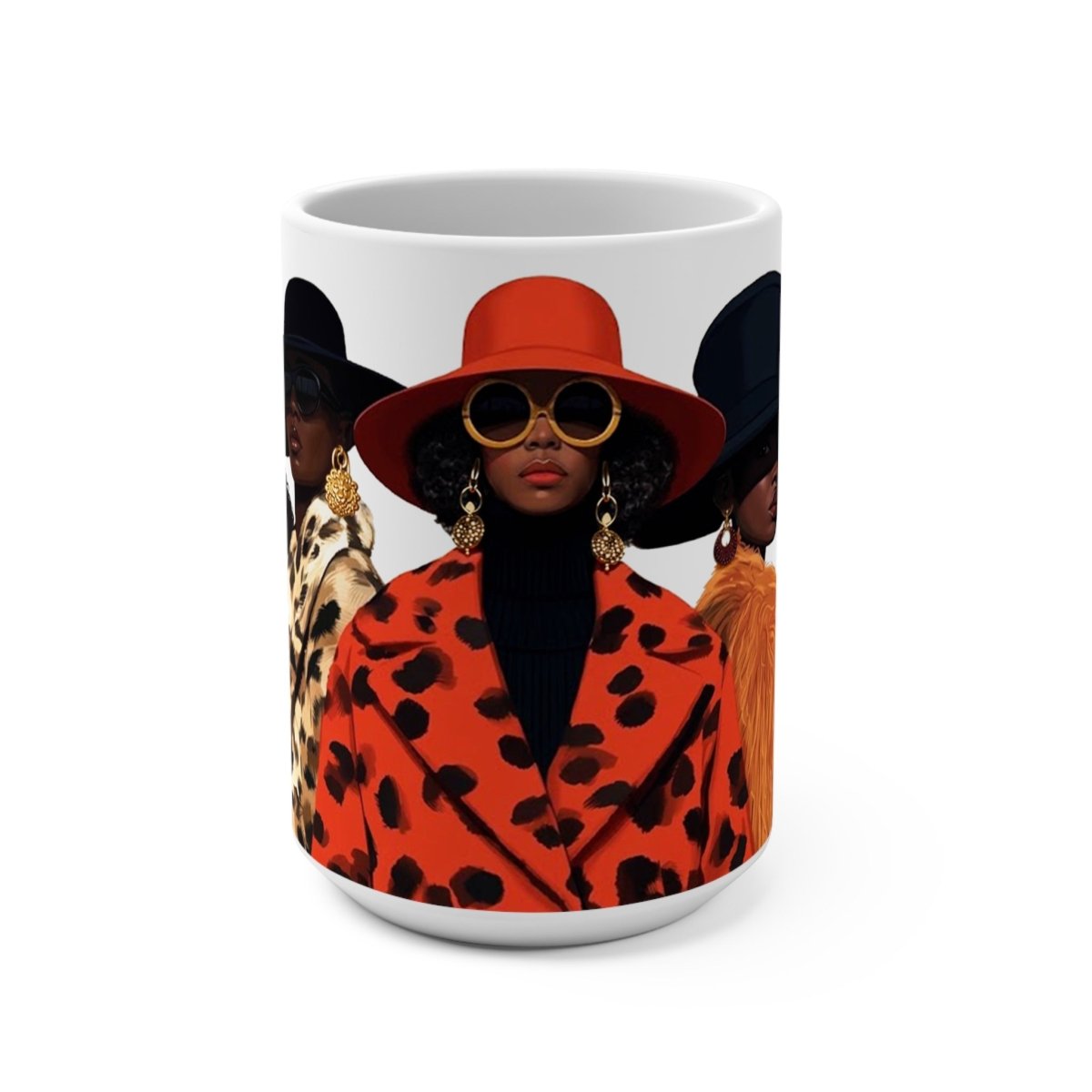 Women in Winter Coats Mug - Afrocentric Art by The Trini Gee