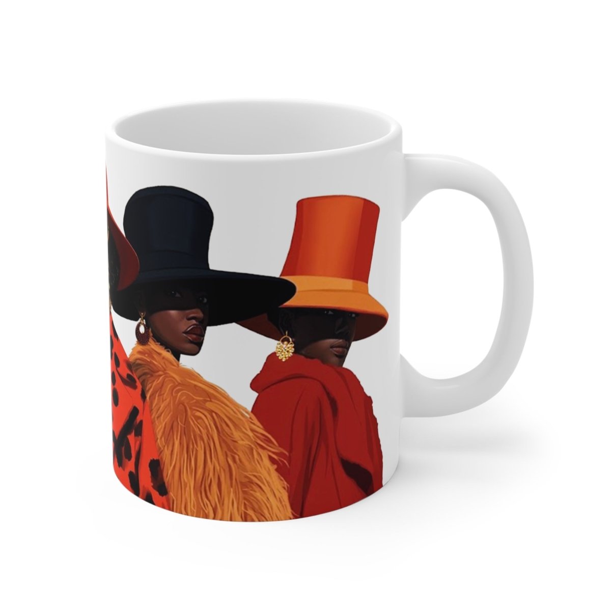 Women in Winter Coats Mug - Afrocentric Art by The Trini Gee