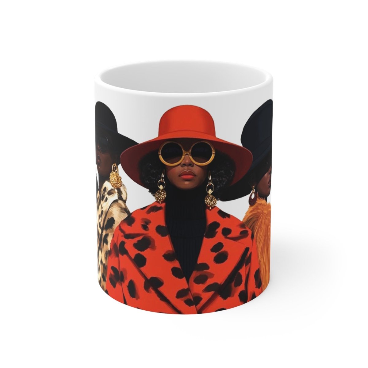 Women in Winter Coats Mug - Afrocentric Art by The Trini Gee