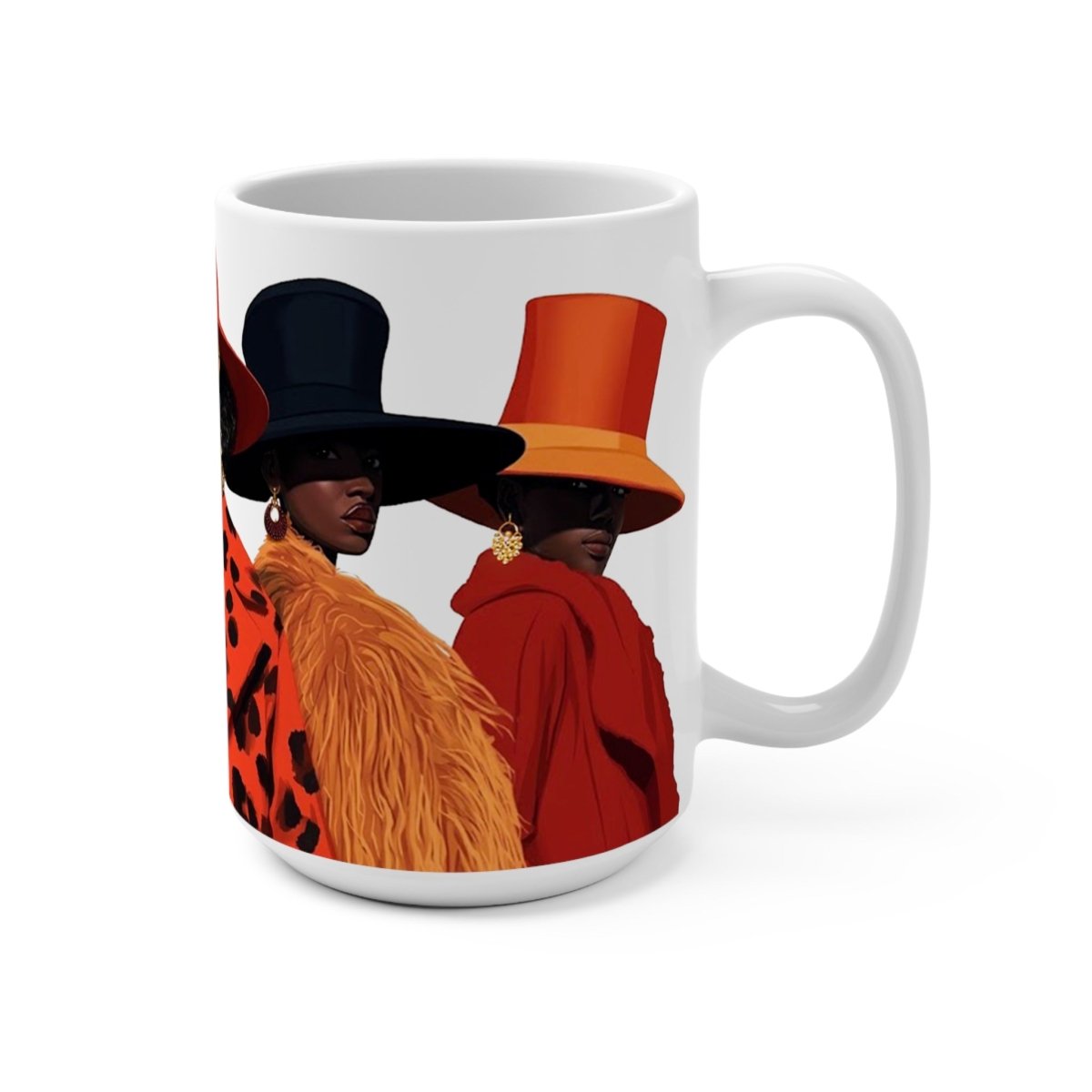Women in Winter Coats Mug - Afrocentric Art by The Trini Gee