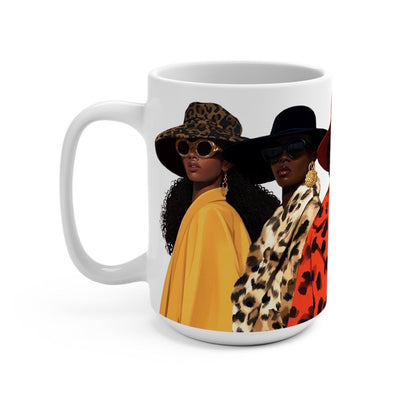 Women in Winter Coats Mug - Afrocentric Art by The Trini Gee