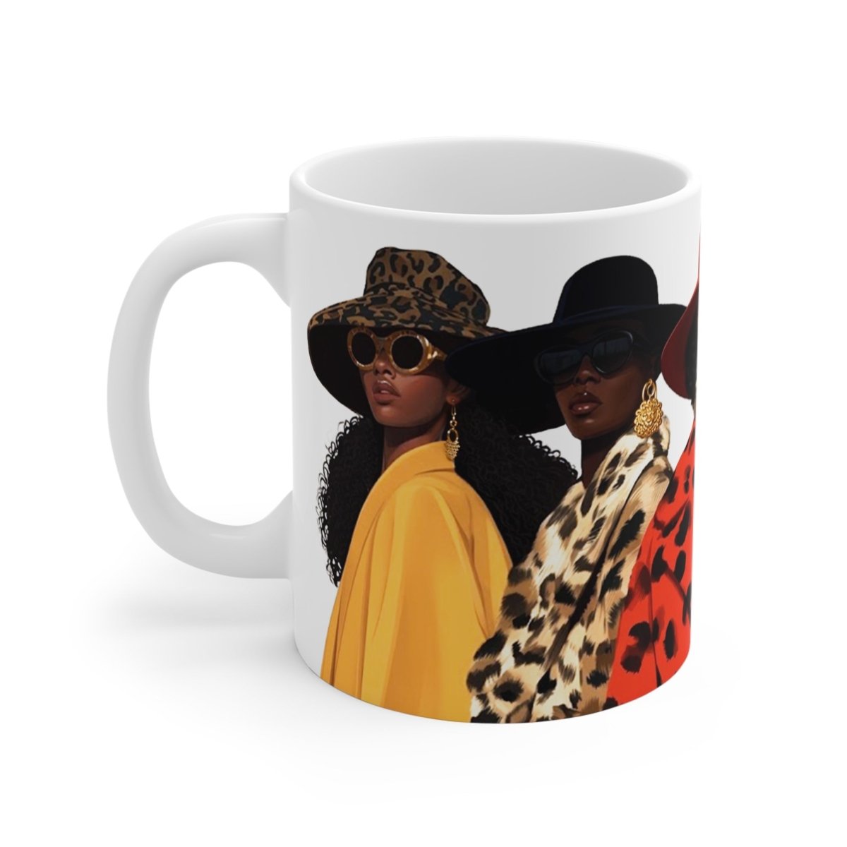 Women in Winter Coats Mug - Afrocentric Art by The Trini Gee